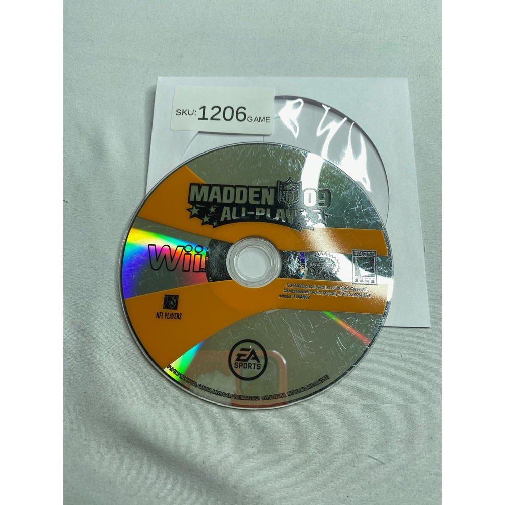 Madden NFL 09 All-Play Nintendo Wii EA Sports Video Game Disc Only